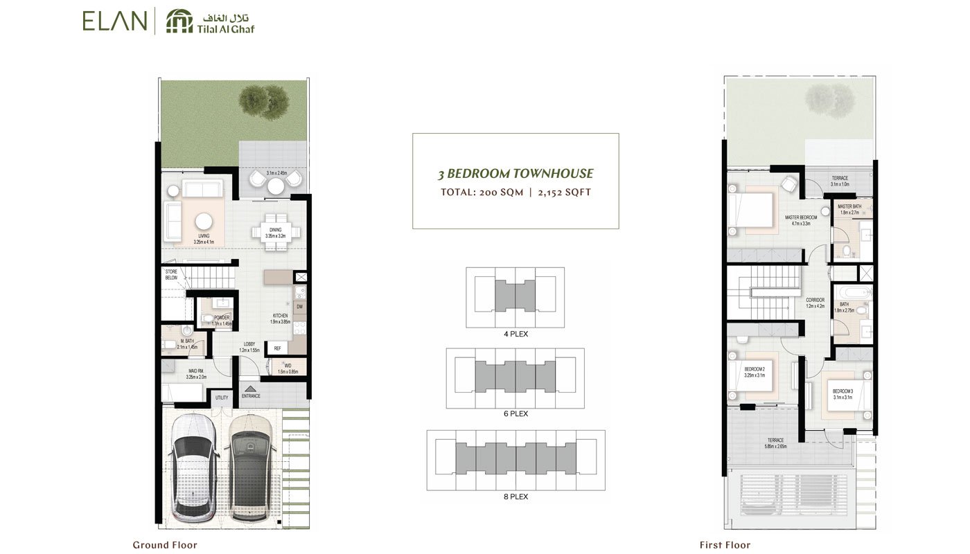 3 Bedrooms floor plan