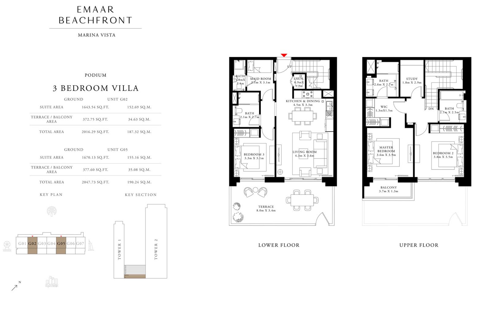 3 Bedrooms floor plan