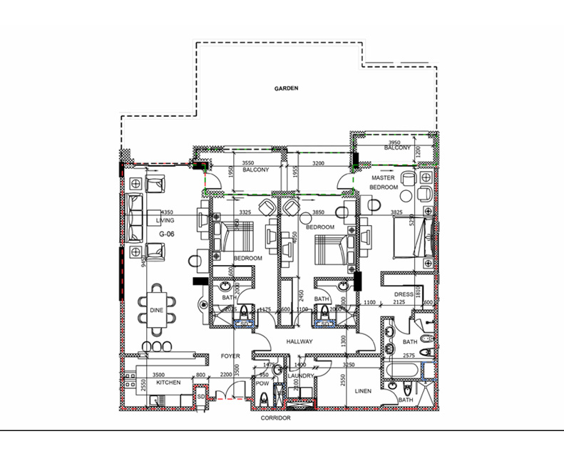 1 Bedroom floor plan
