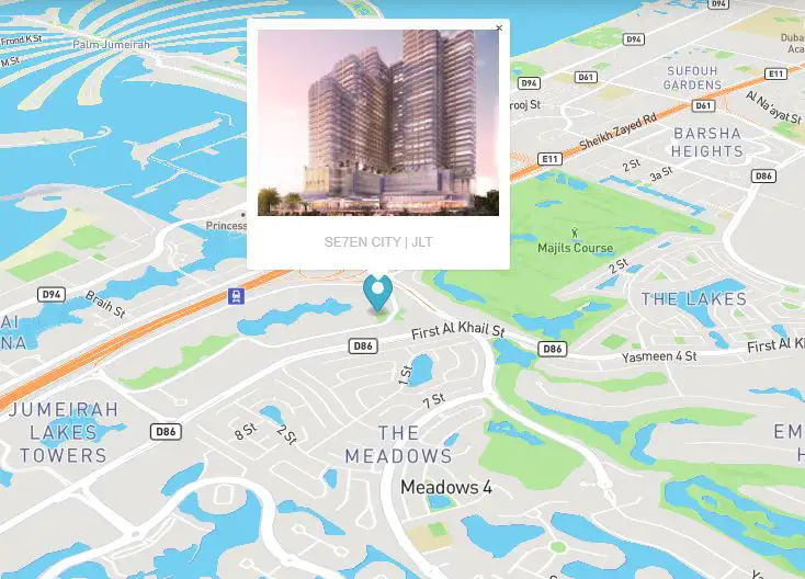 Golf Views Seven City location map