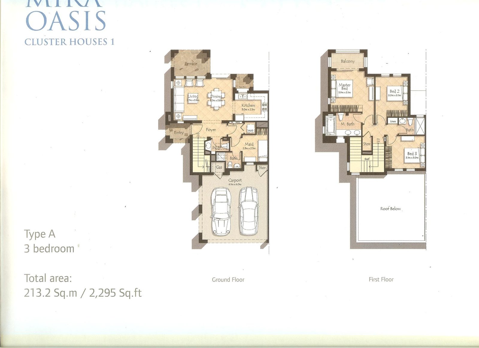 3 Bedrooms floor plan