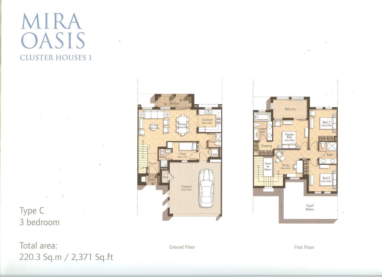 3 Bedrooms floor plan
