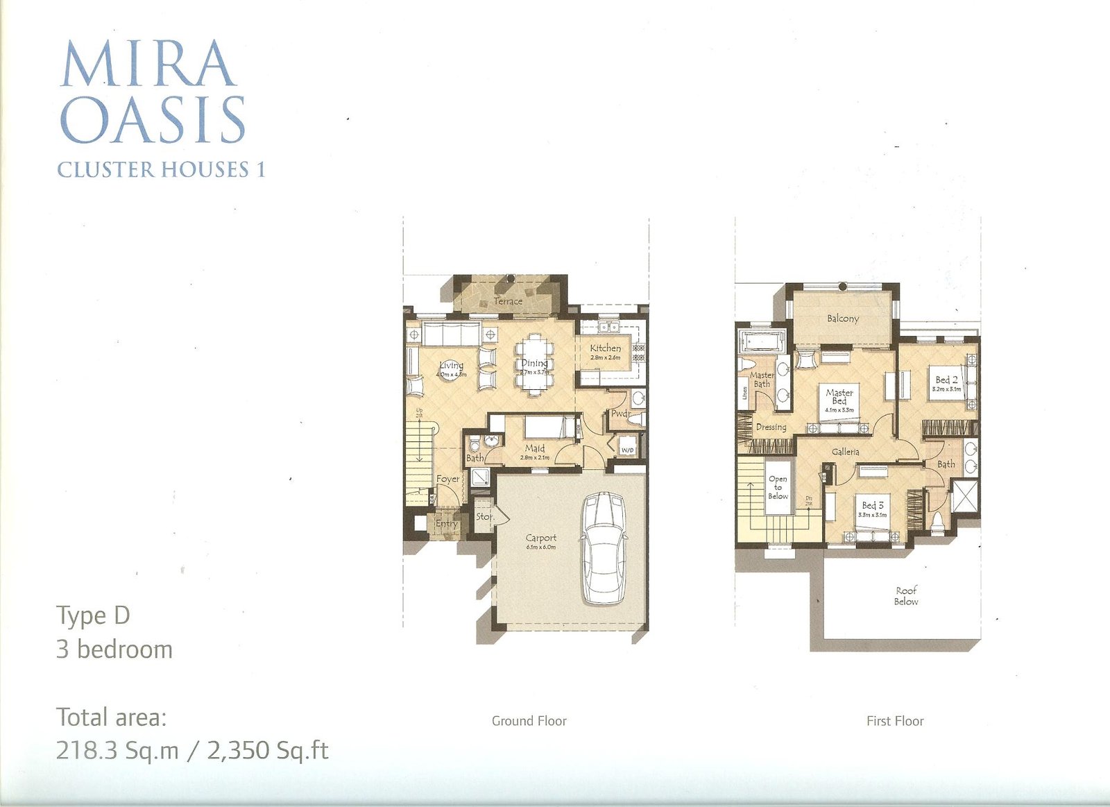 3 Bedrooms floor plan