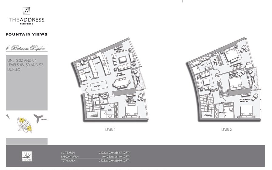 4 Bedroom floor plan
