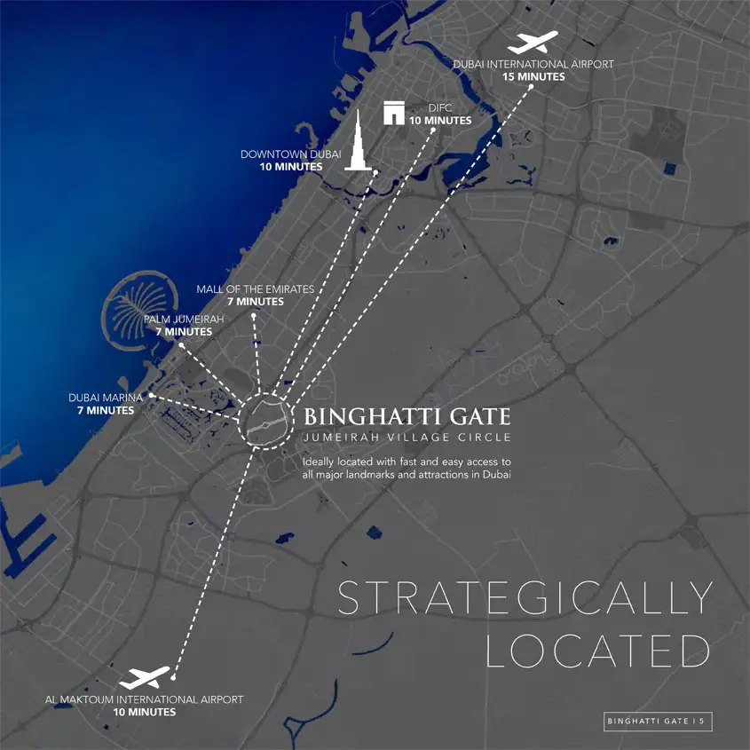 Binghatti Gate location map