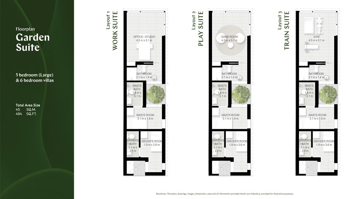5 & 6 Bedroom floor plan