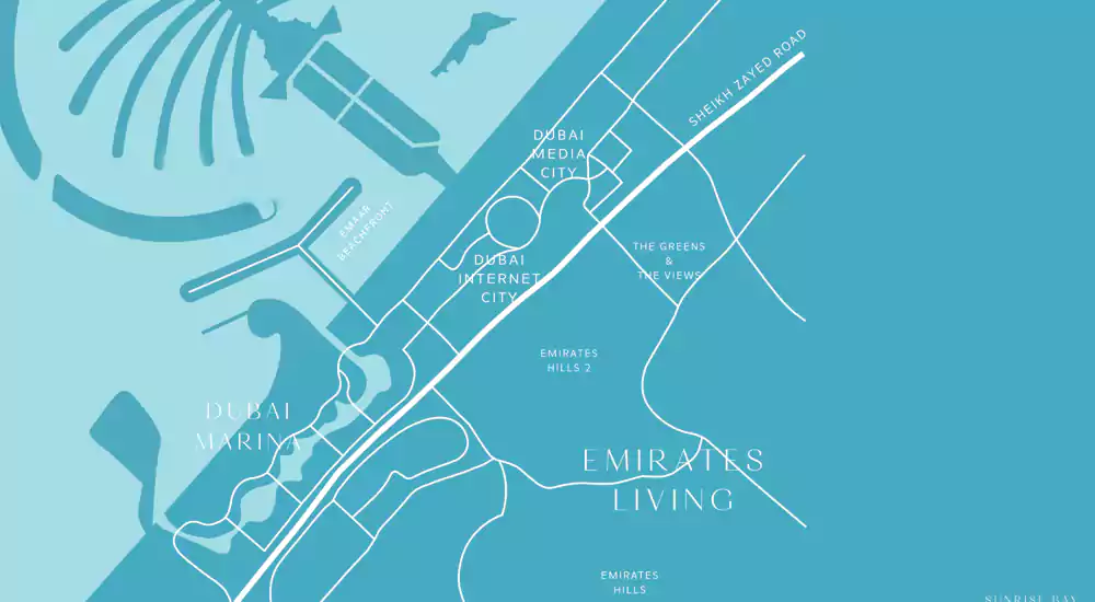 Palace Beach Residence location map