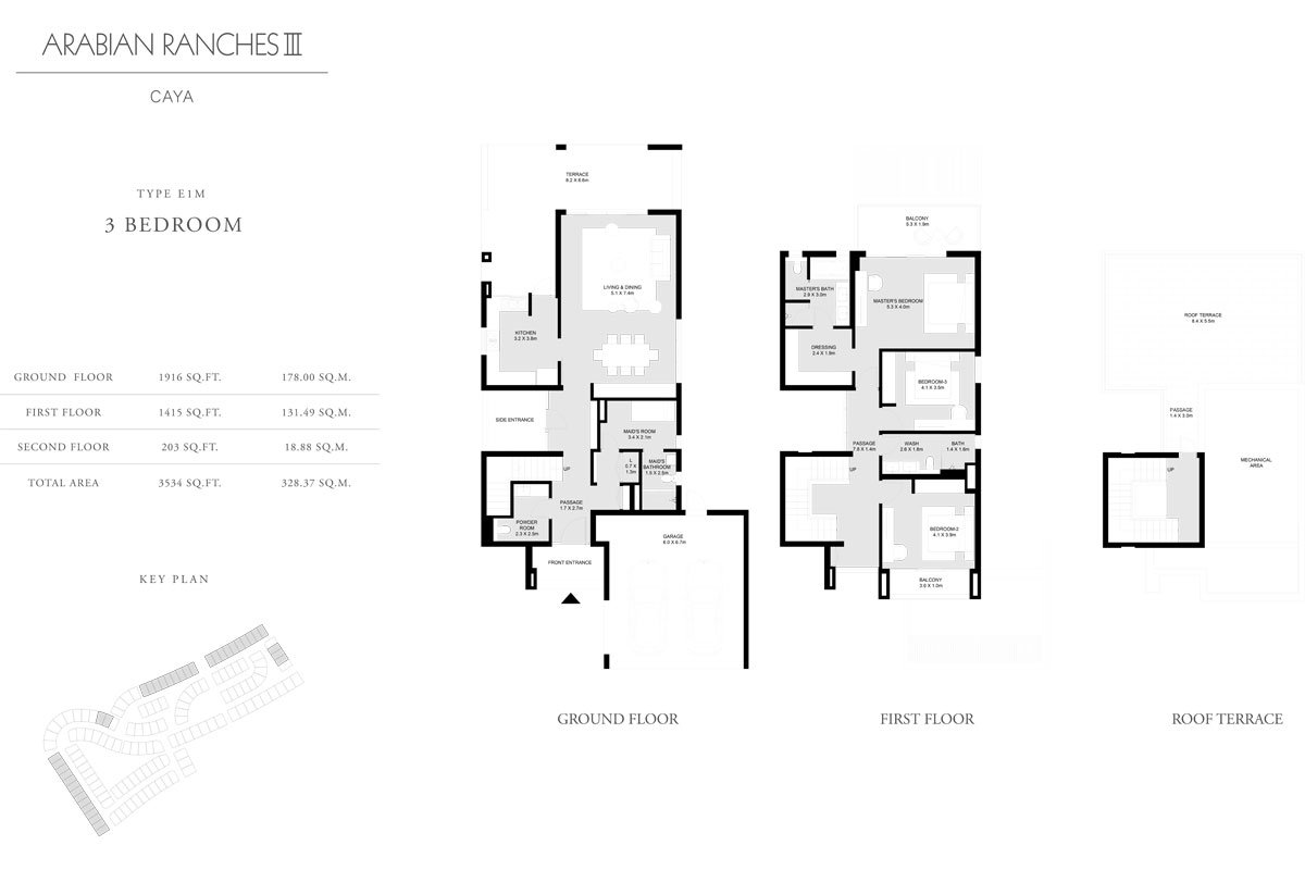 3 Bedroom floor plan