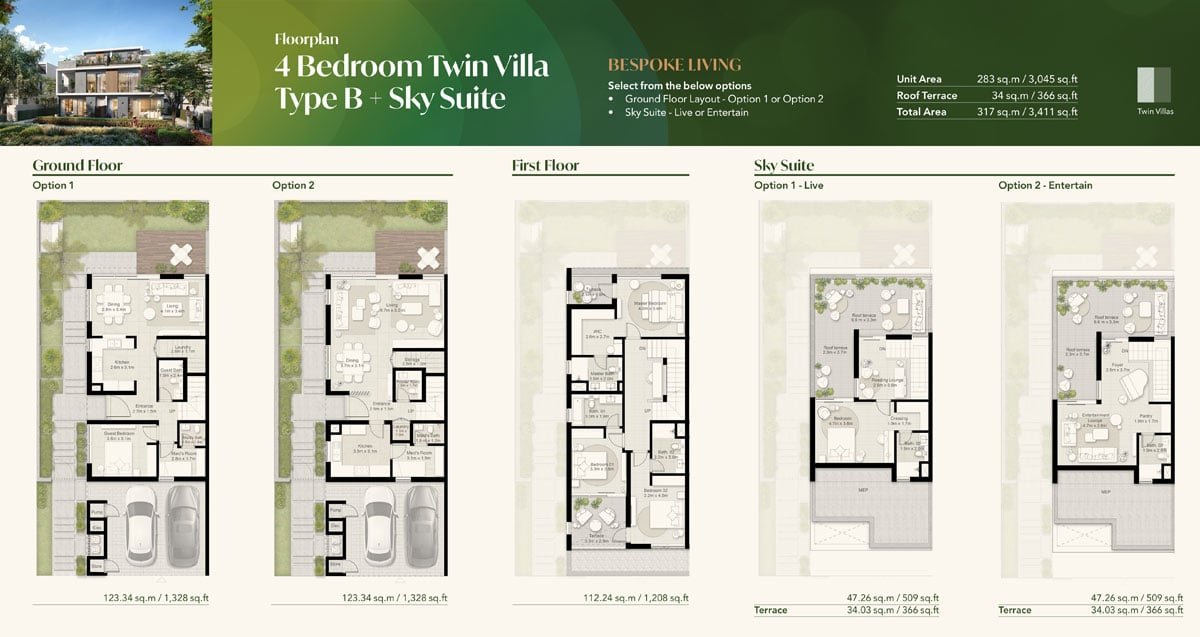4 Bedrooms floor plan