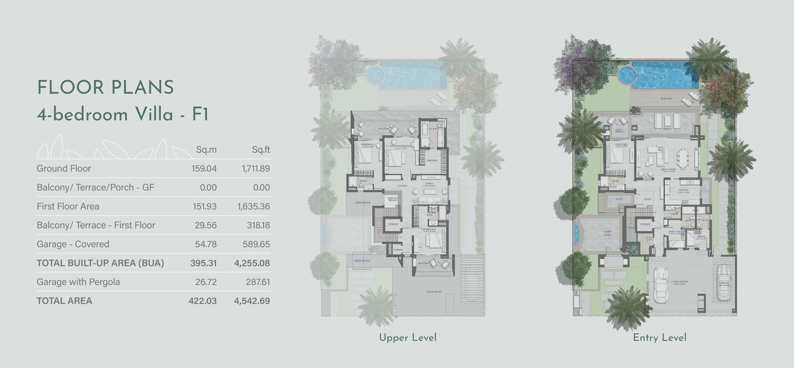 4 Bedrooms + Maid floor plan