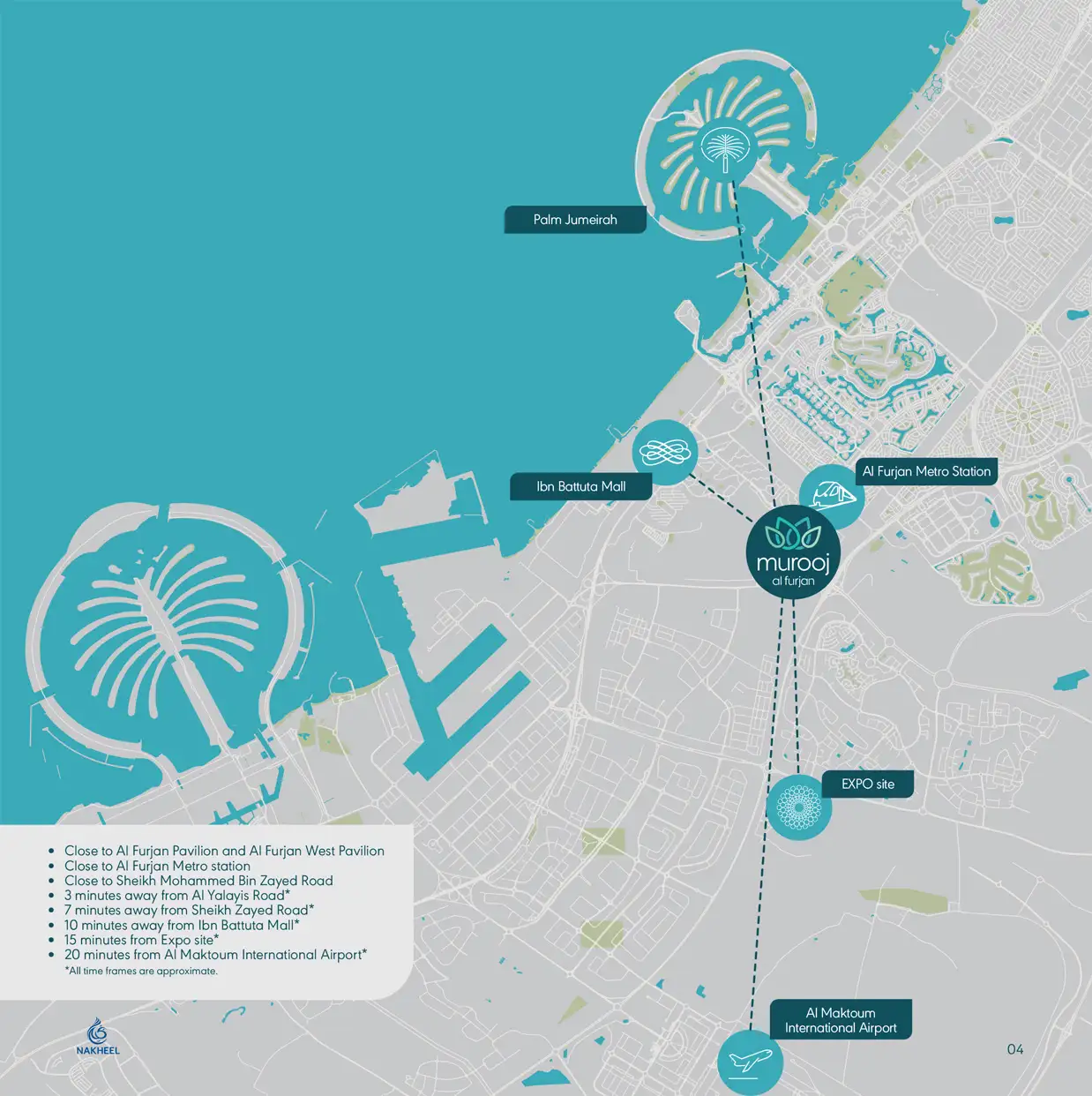 Murooj Al Furjan location map