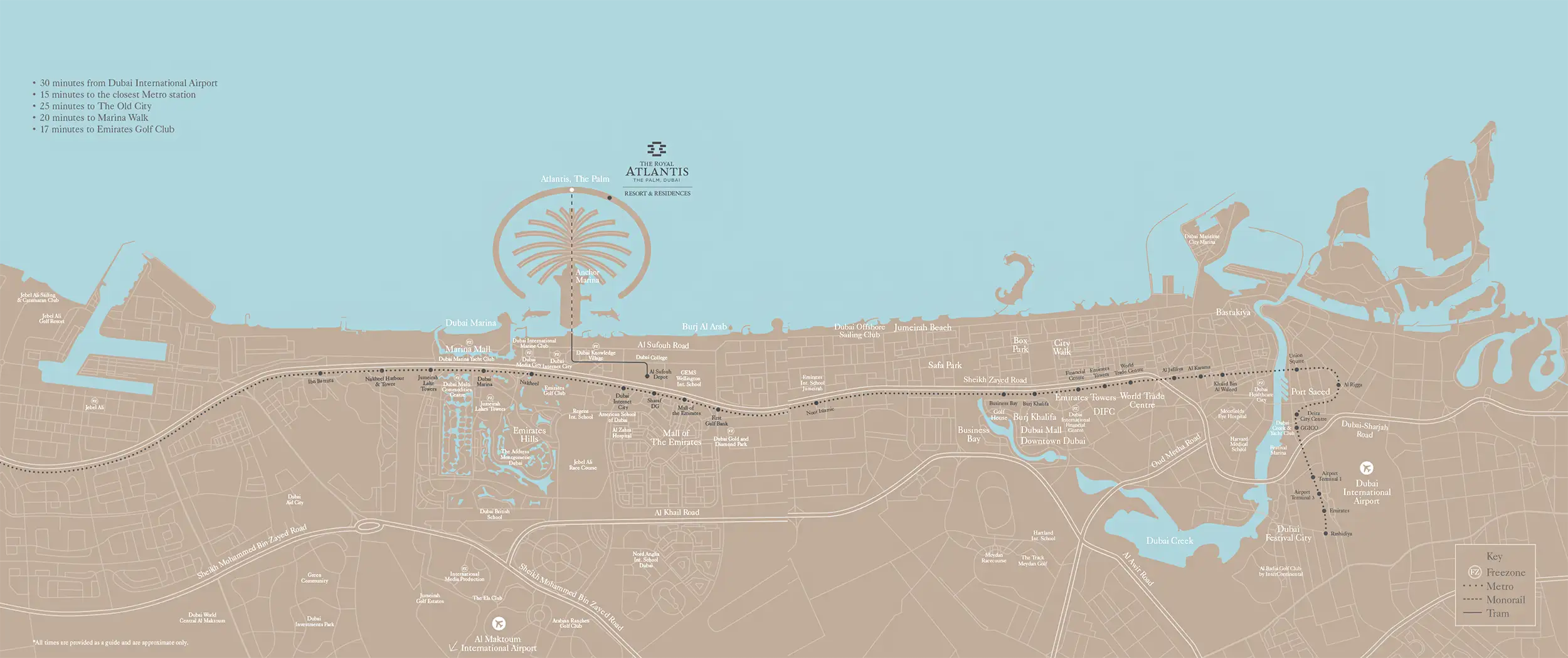 The Royal Atlantis Residences location map