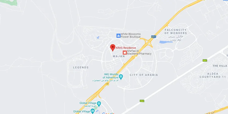 ARAS Residence location map