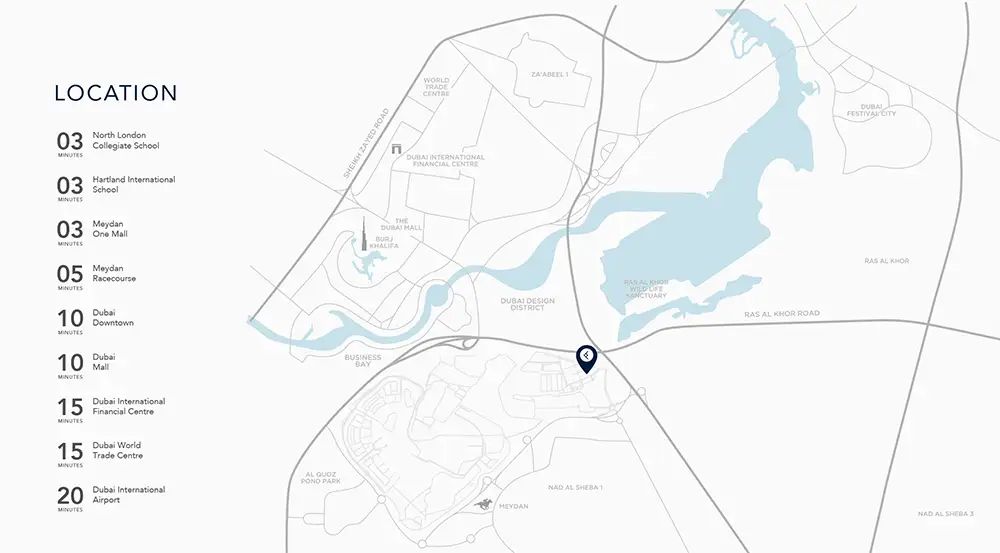 Kensington Waters location map