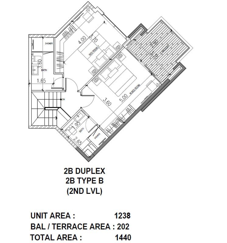 2 Bedroom floor plan