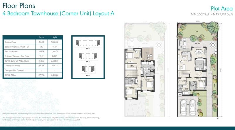 4 Bedroom floor plan