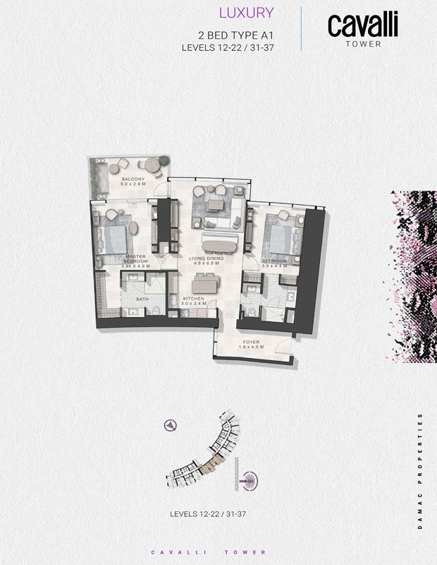 2 Bedroom floor plan