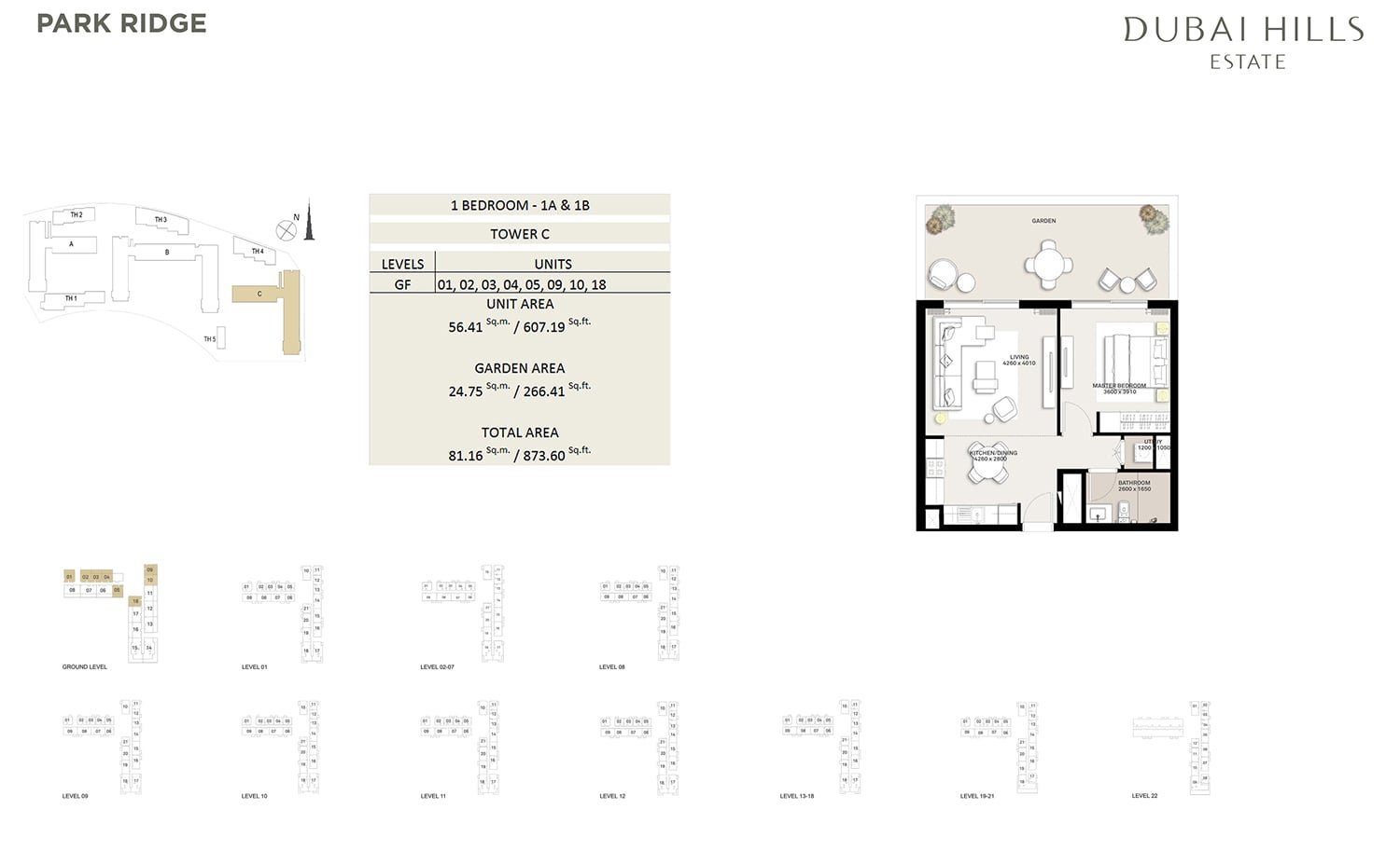 1 Bedroom floor plan