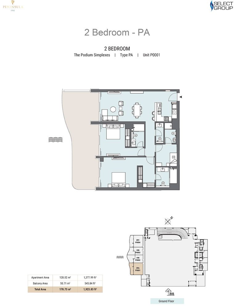 2 Bedroom floor plan