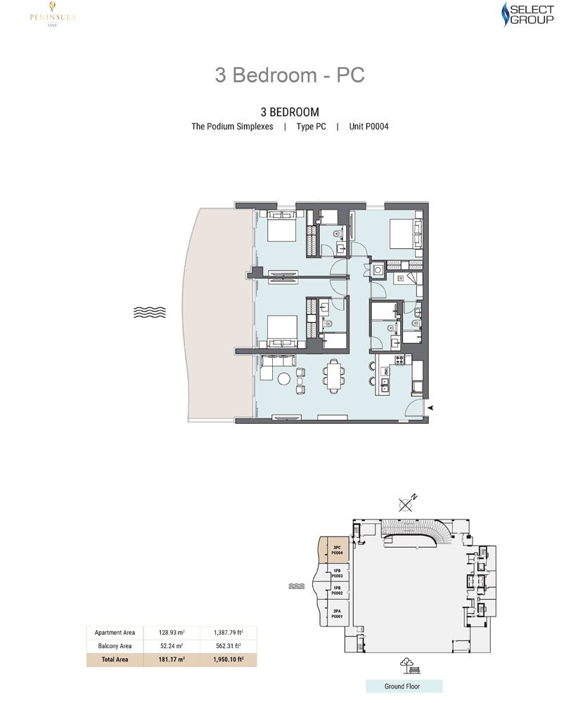3 Bedroom floor plan