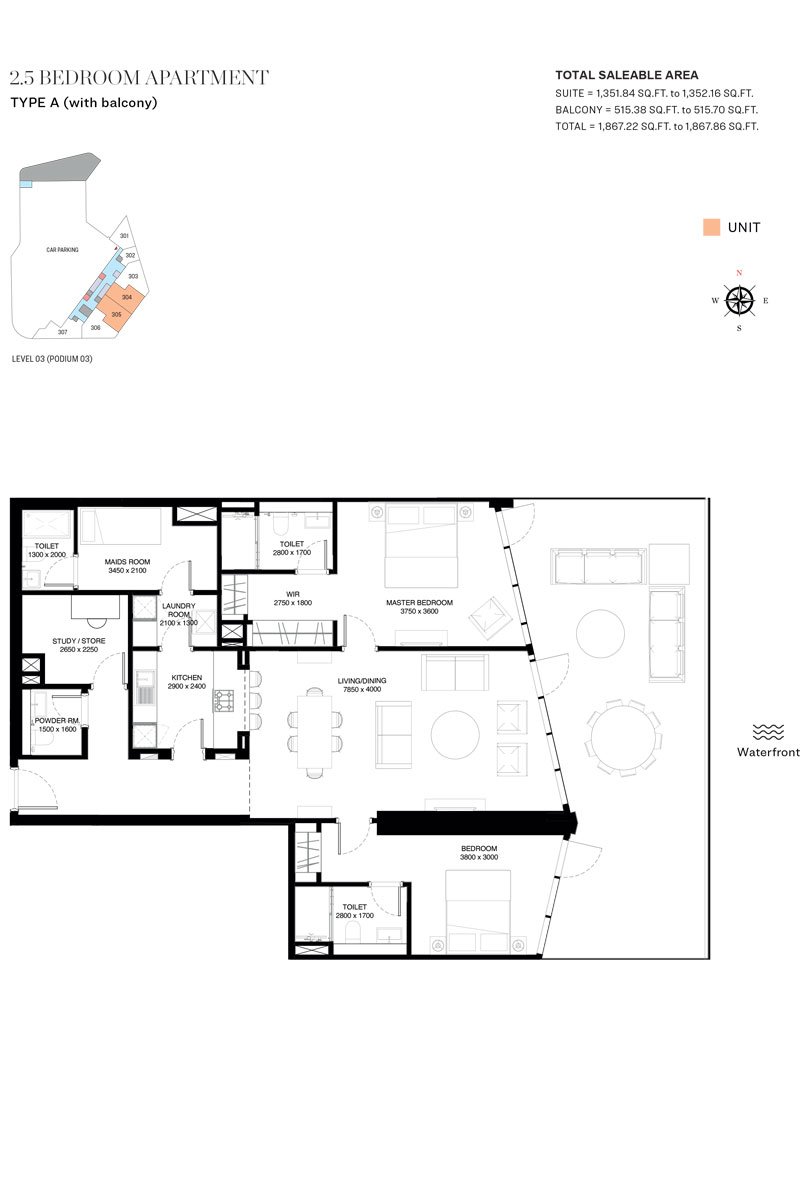 2 Bedroom floor plan