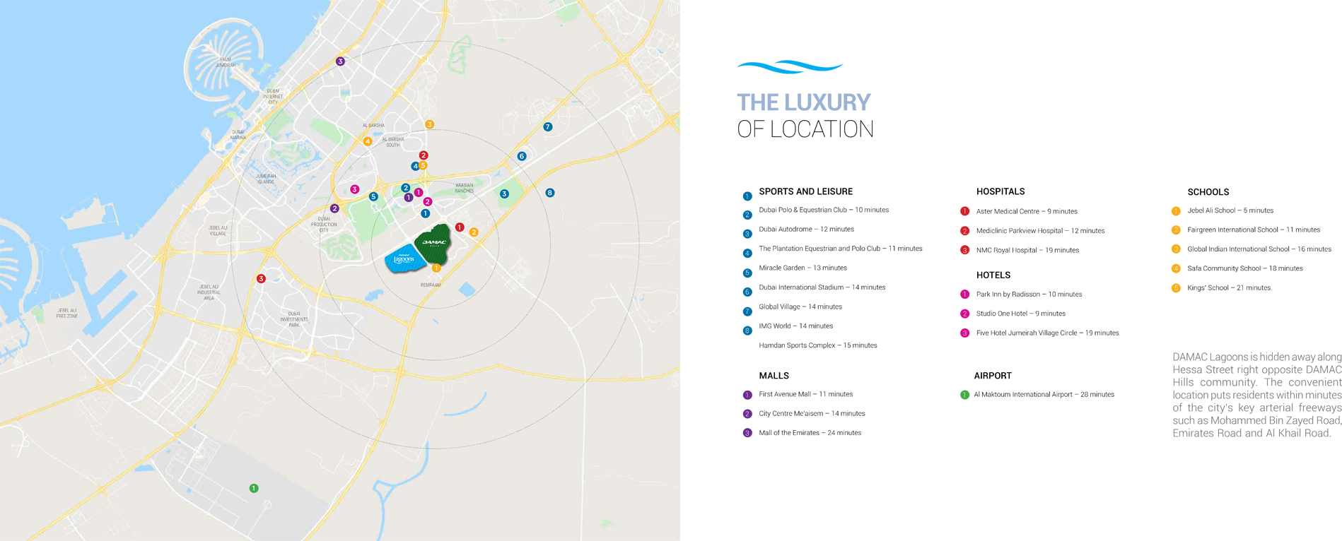 Lagoons Villas location map