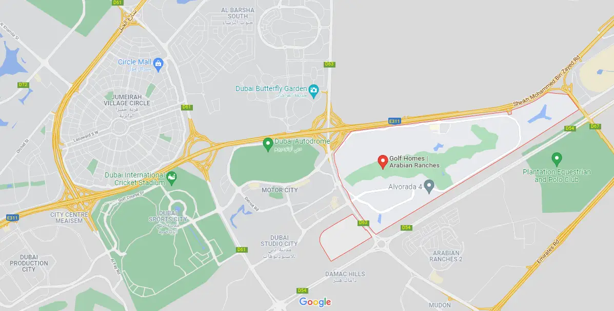 Golf Homes location map