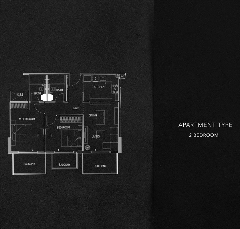 2 Bedroom floor plan