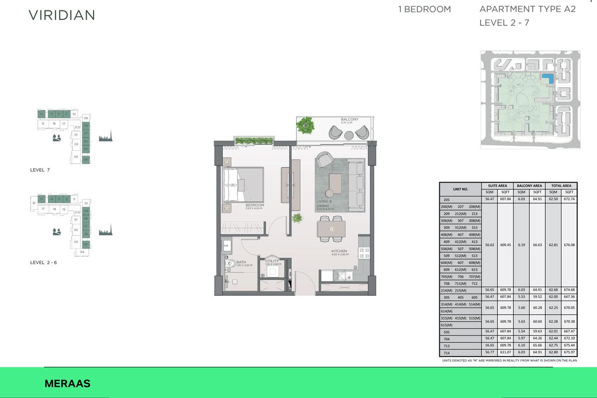 1 Bedroom floor plan