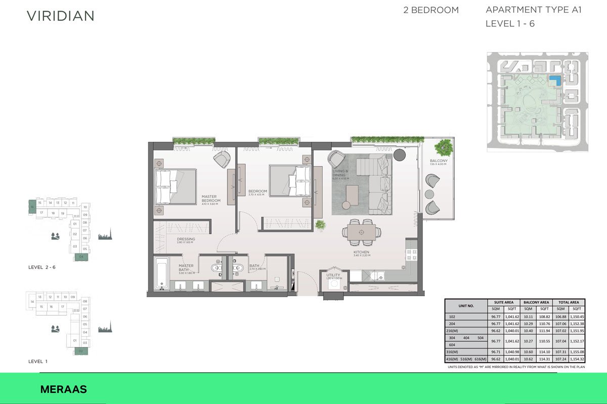 2 Bedroom floor plan