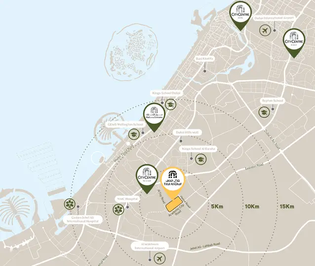Alaya at Tilal Al Ghaf location map