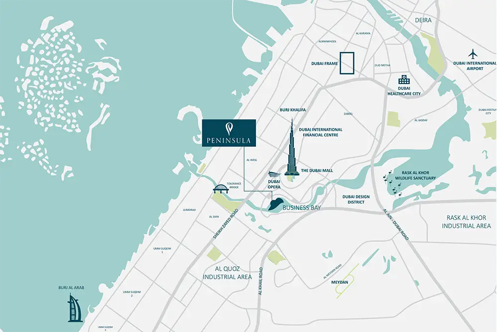 Peninsula Two location map
