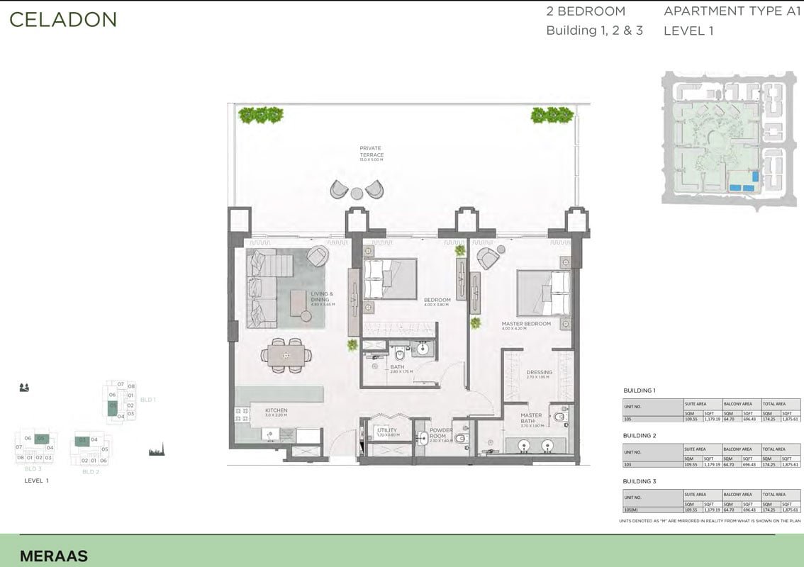 2 Bedroom floor plan