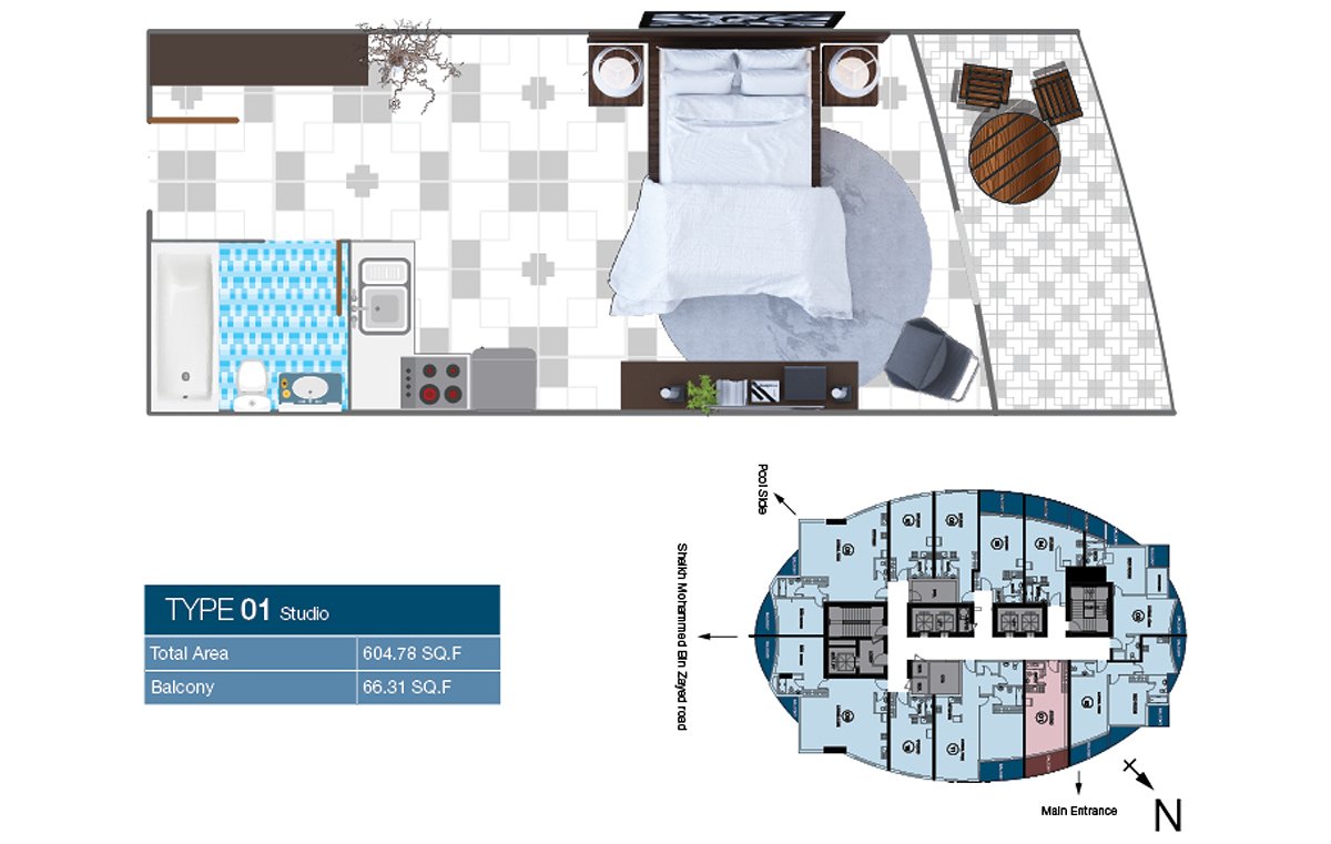 STUDIO floor plan