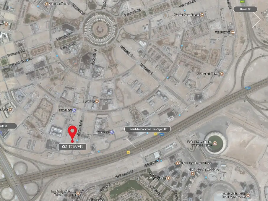 O2 Tower location map