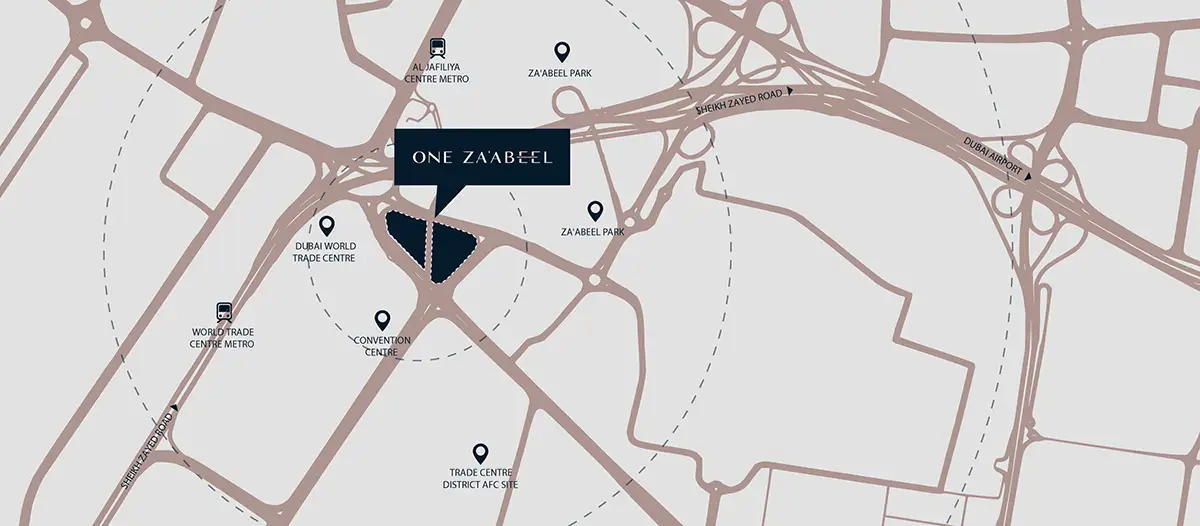One Zaabeel Tower location map